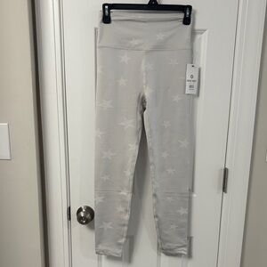 Nine West Women’s Star Pattern Leggings - Light Gray NWT